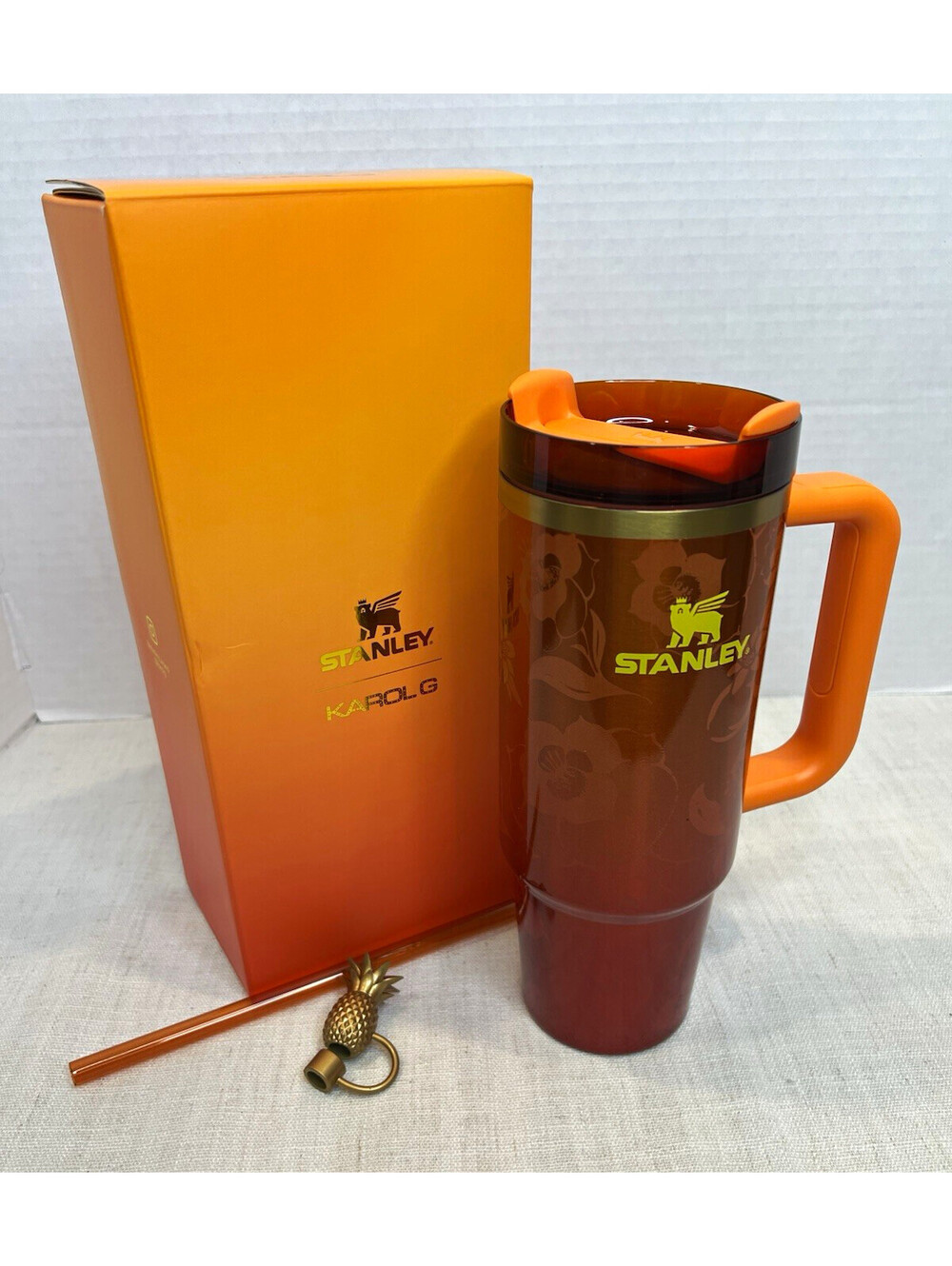 Stanley KAROL G 30oz Insulated Tumbler w/ Handle, Lid & Straw | Floral